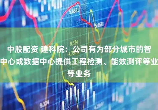 中股配资 建科院：公司有为部分城市的智算中心或数据中心提供工程检测、能效测评等业务